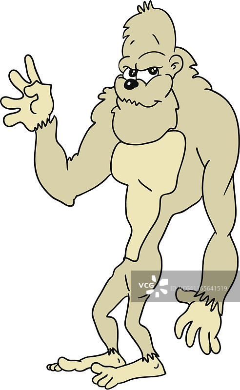 大脚怪挥手图片素材