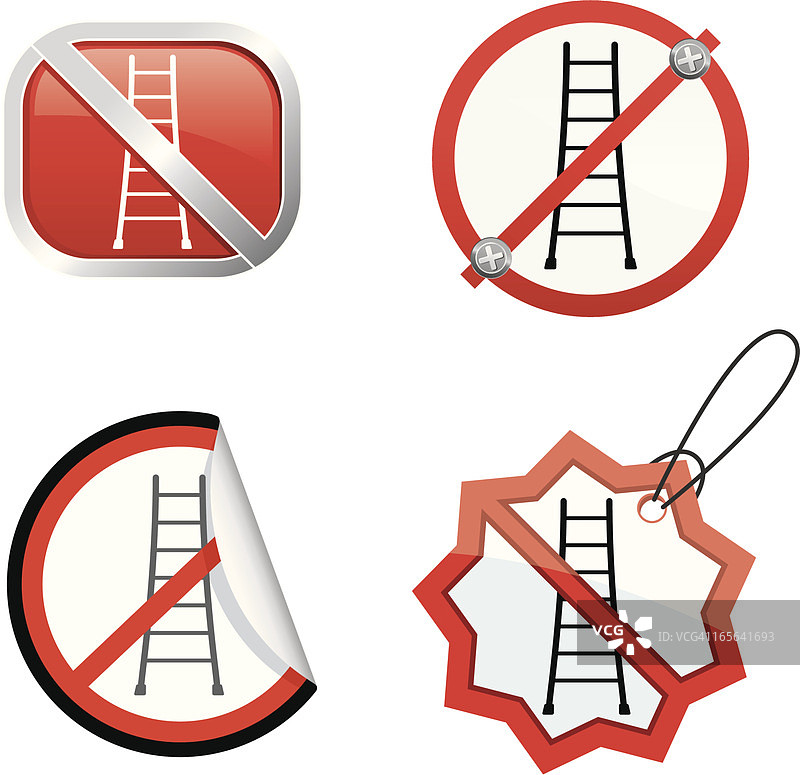禁止使用梯子图片素材