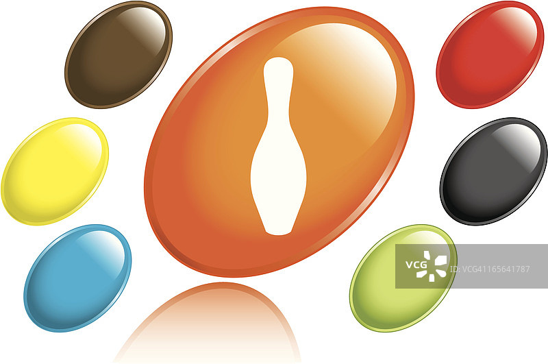 保龄球瓶图标图片素材