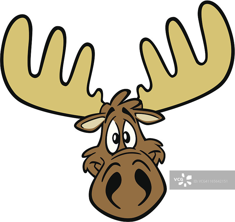 卡通麋鹿头图片素材