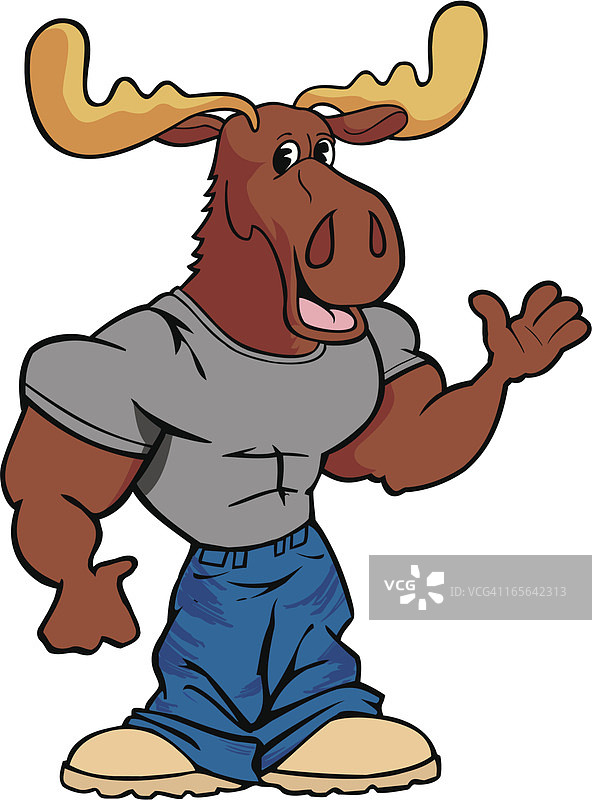 驼鹿肌肉图片素材