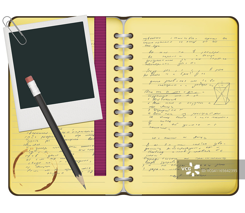螺旋笔记本图片素材