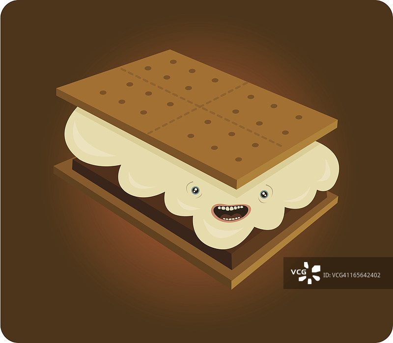 巧克力棉花糖夹心饼图片素材