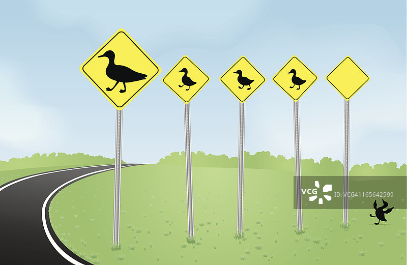 不成队列的鸭子图片素材