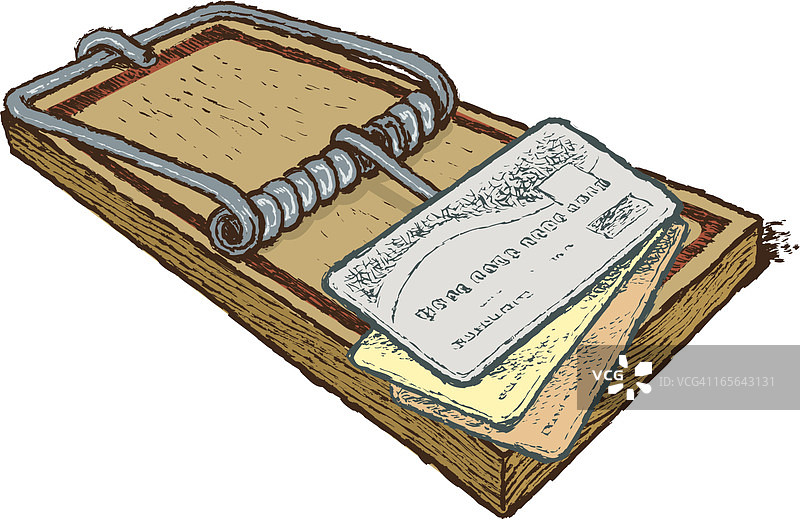 信用卡-金钱陷阱图片素材