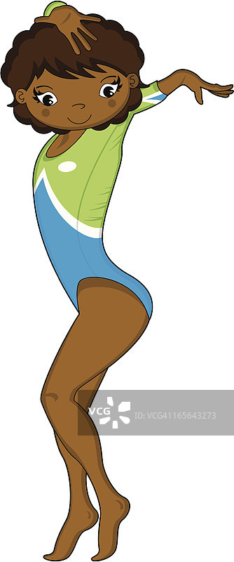 女体操运动员表演图片素材