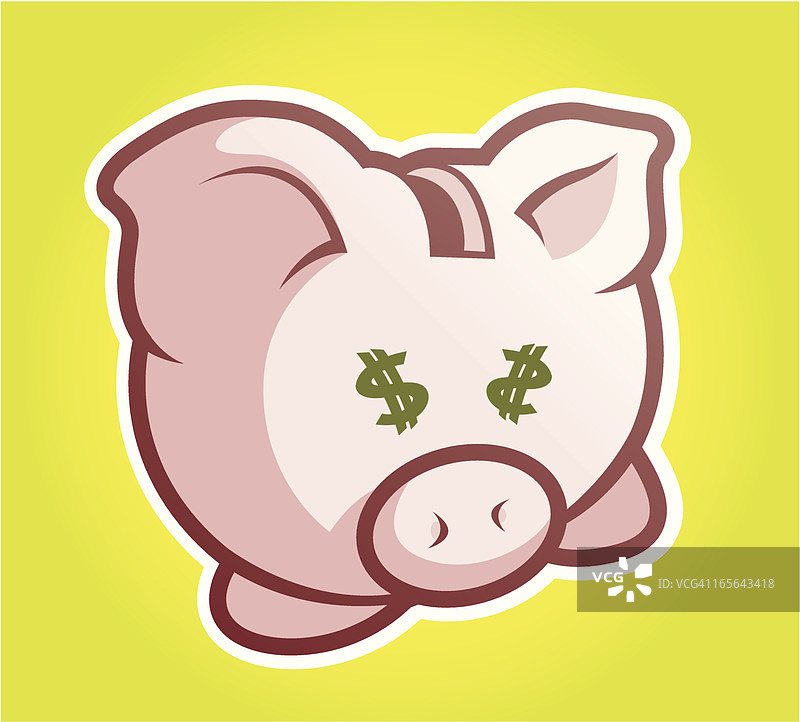 小猪储蓄罐与药品图片素材