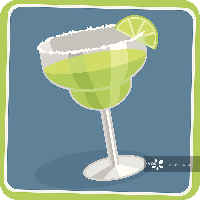 玛格丽特鸡尾酒插画图片素材