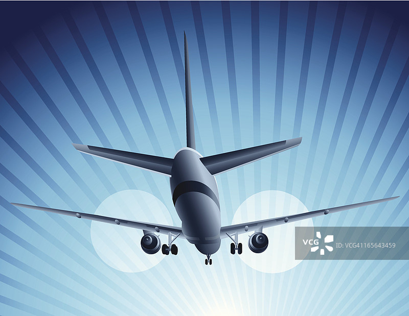 飞机着陆图片素材