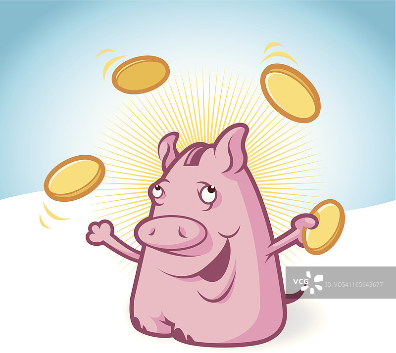 抛掷存钱罐图片素材