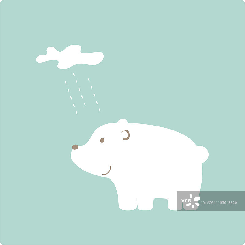 北极熊：用你的爱来淋浴我图片素材