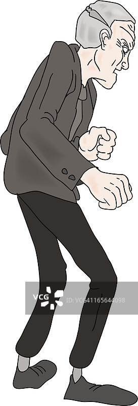 愤怒的老年人图片素材