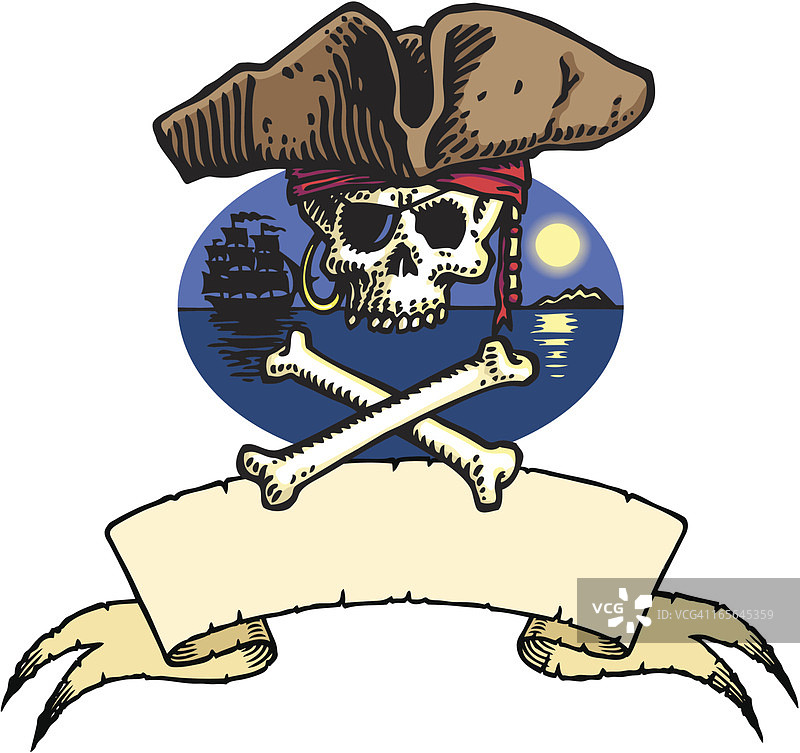 骷髅和交叉骨图片素材