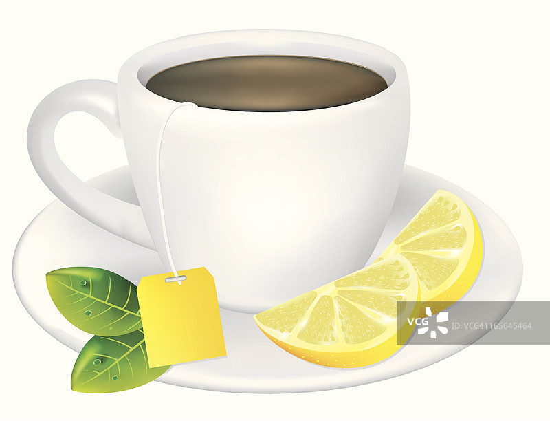 柠檬风味绿茶图片素材