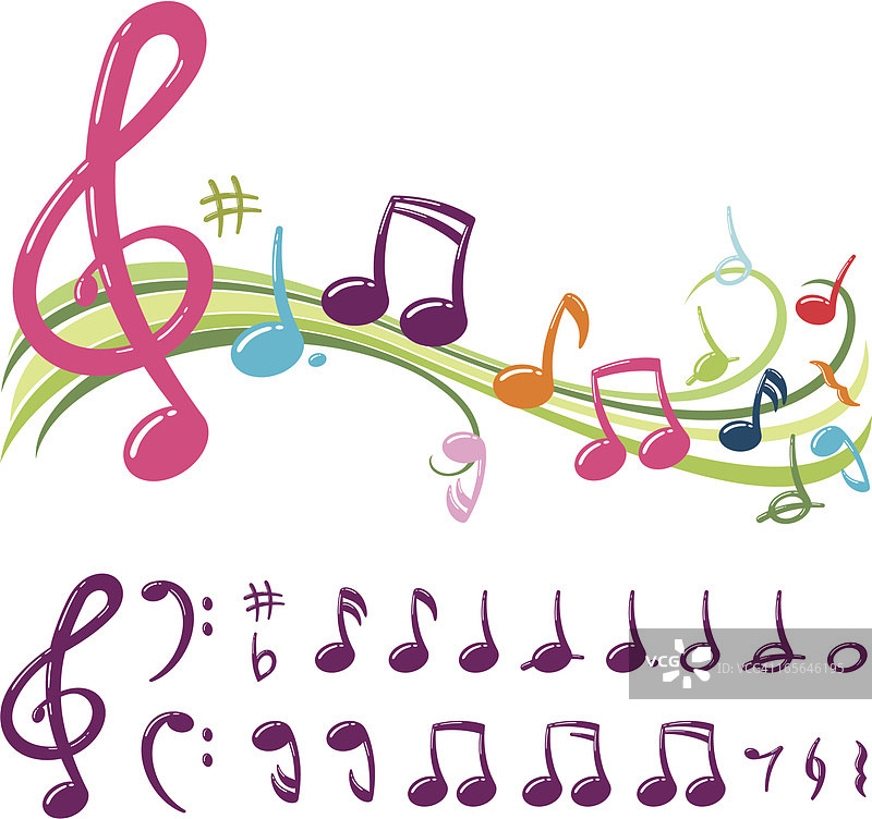 彩色音符图片素材