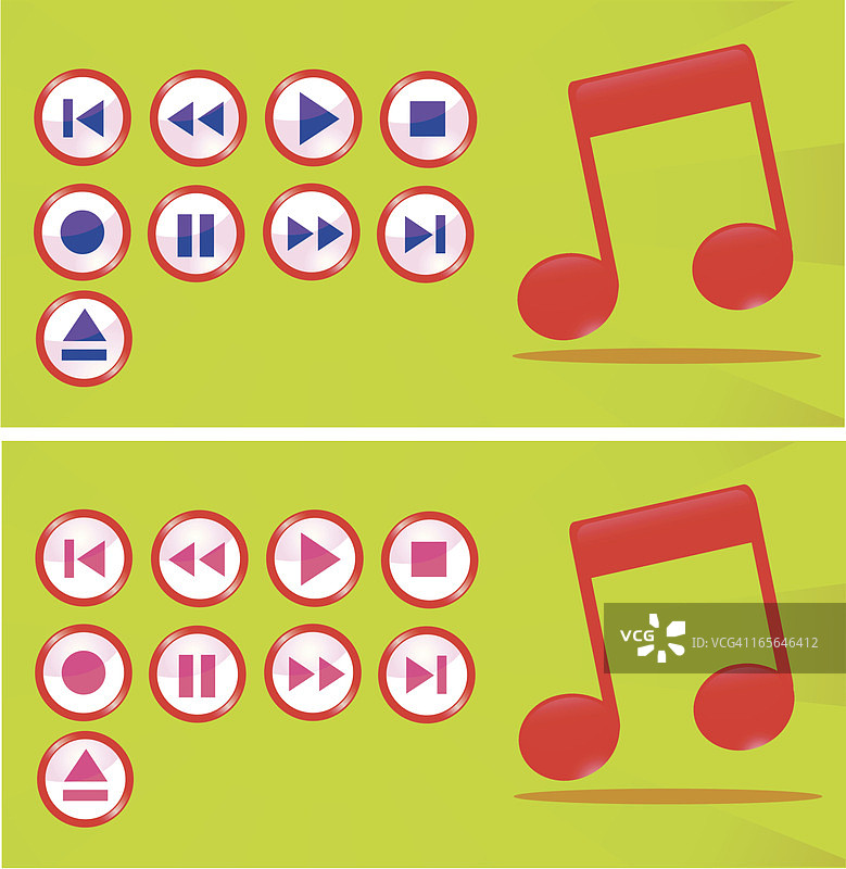 多媒体导航按钮图片素材