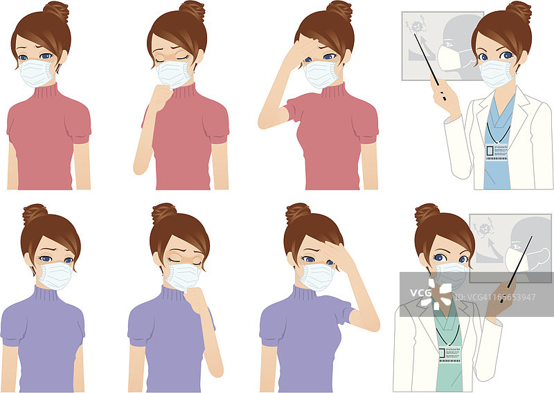 戴口罩的病人和医生图片素材