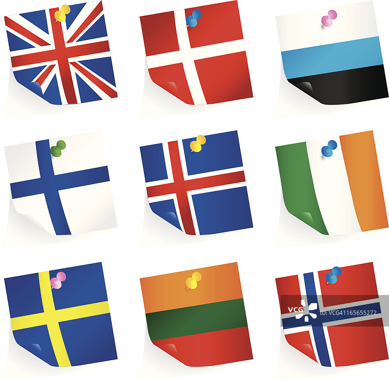 北欧联盟旗帜图片素材