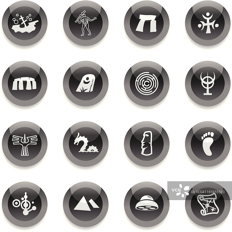 黑色圆形图标 - 神秘事物图片素材