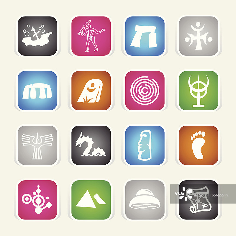 彩色谜团图标图片素材