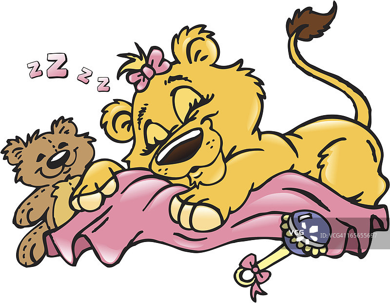 想睡觉的小狮子图片素材