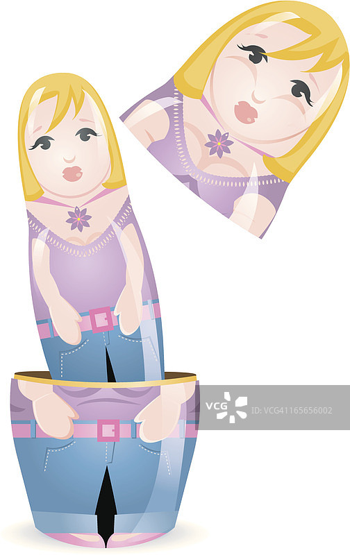 胖瘦套娃图片素材