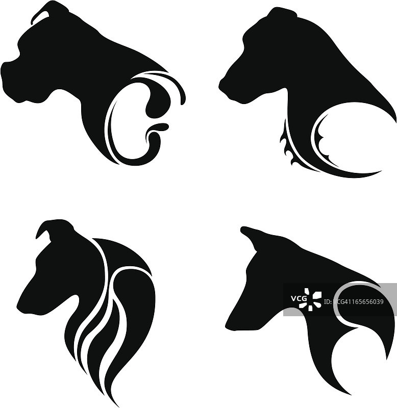 狗狗纹身图案图片素材