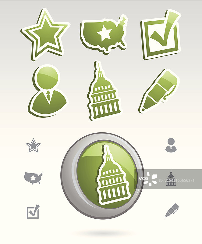 投票按钮图标图片素材