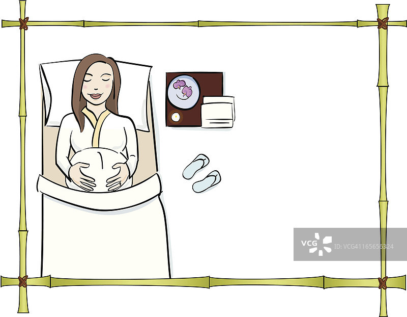 孕妇在水疗中心图片素材