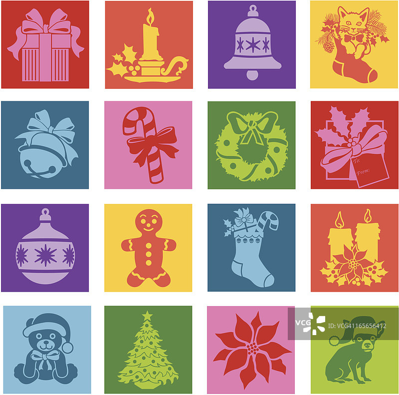 圣诞节波普艺术图标图片素材