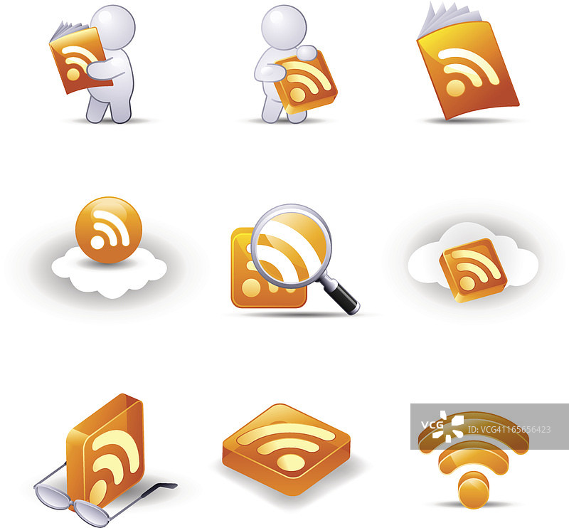 网站Feed图标图片素材