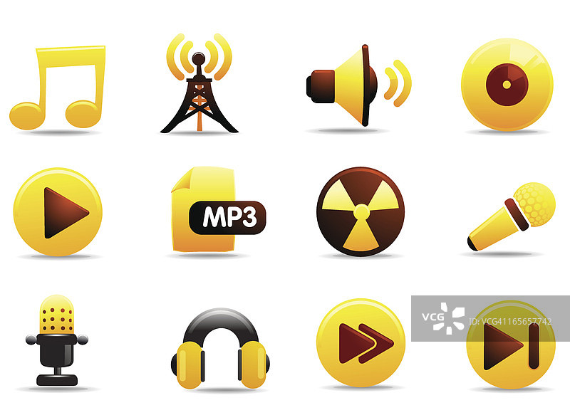 中式音频图标图片素材