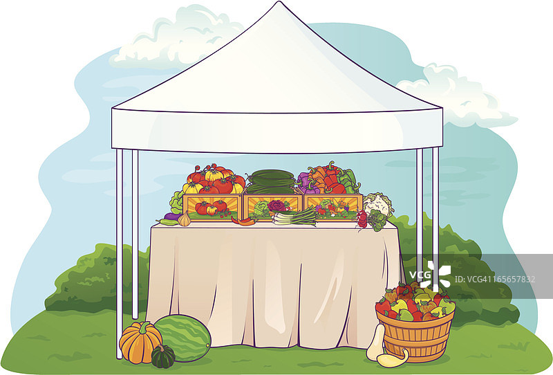 农贸市场摊位场景图片素材