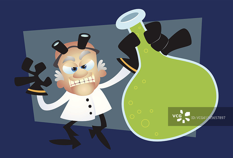 疯狂科学家卡通图片素材