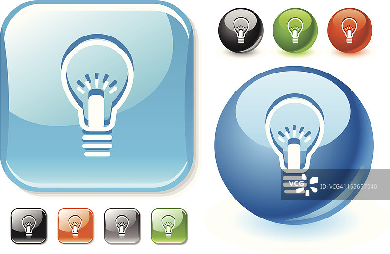 灵感之光光面图标图片素材