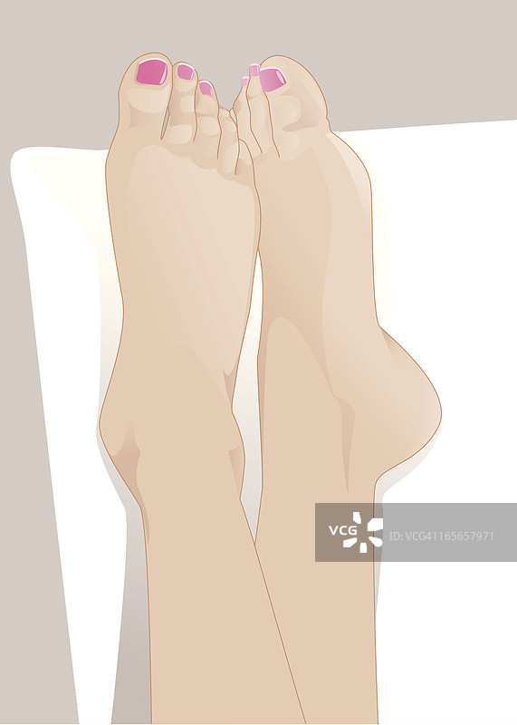 放松状态下的健康赤脚图片素材