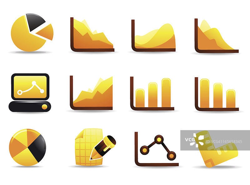 豪华普通话风格|分析与趋势图标图片素材