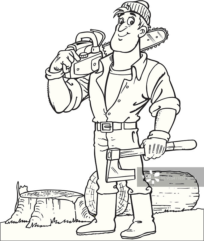 伐木工人图片素材