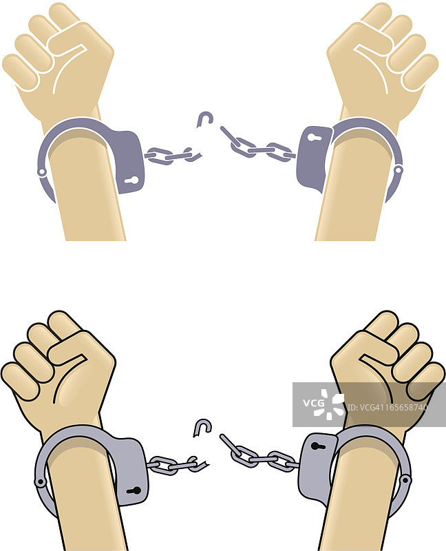 破损的手铐图片素材