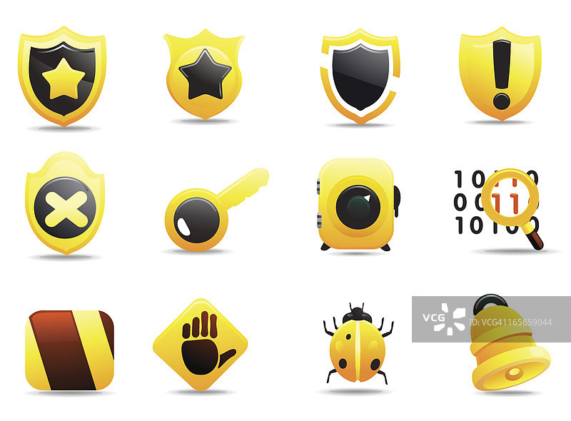 豪华普通话风格安全图标II图片素材