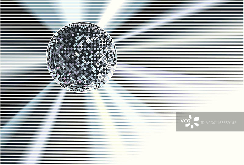 白色线条的迪斯科球图片素材