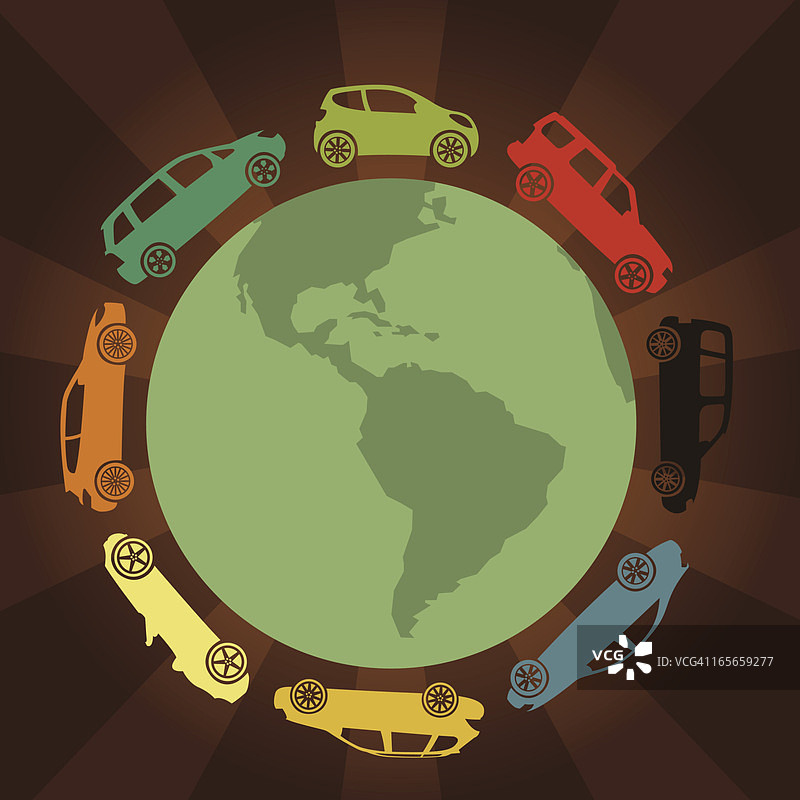 复古风地球汽车图片素材