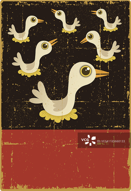 老式六鹅下蛋图片素材