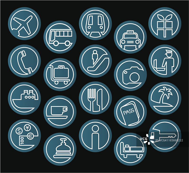 极简旅行图标图片素材