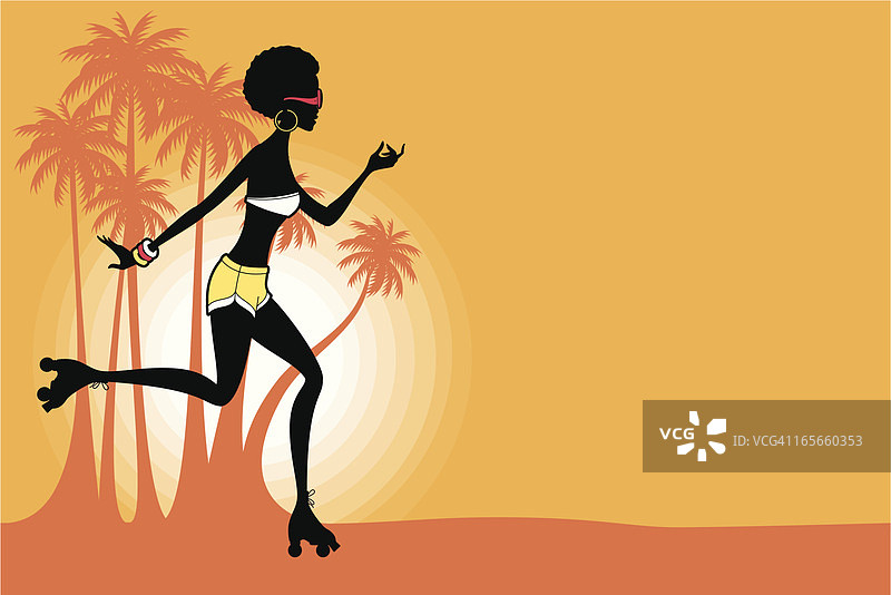 轮滑女孩图片素材