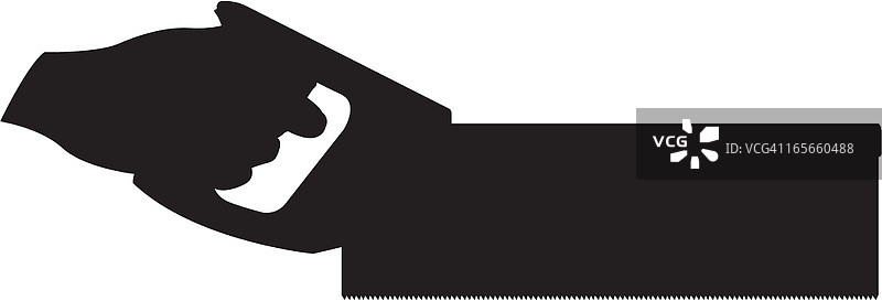 手持锯子轮廓图片素材