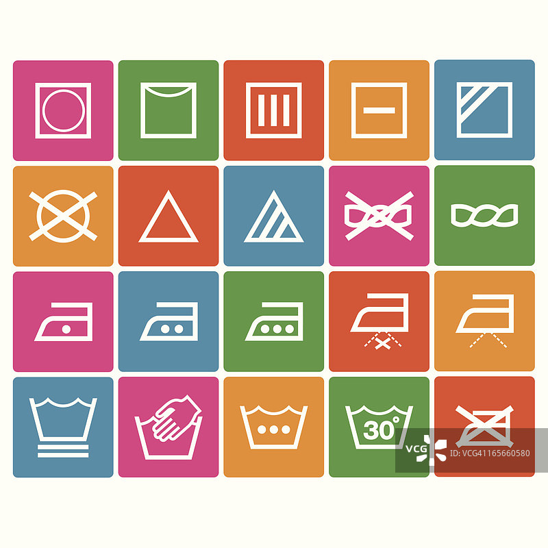 洗衣符号图标合集图片素材