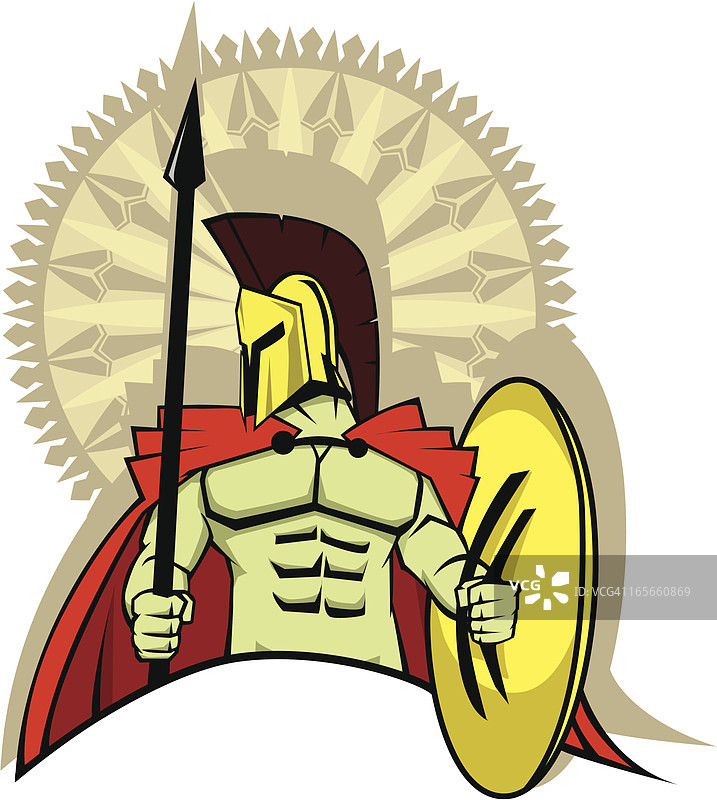 勇敢的斯巴达勇士图片素材