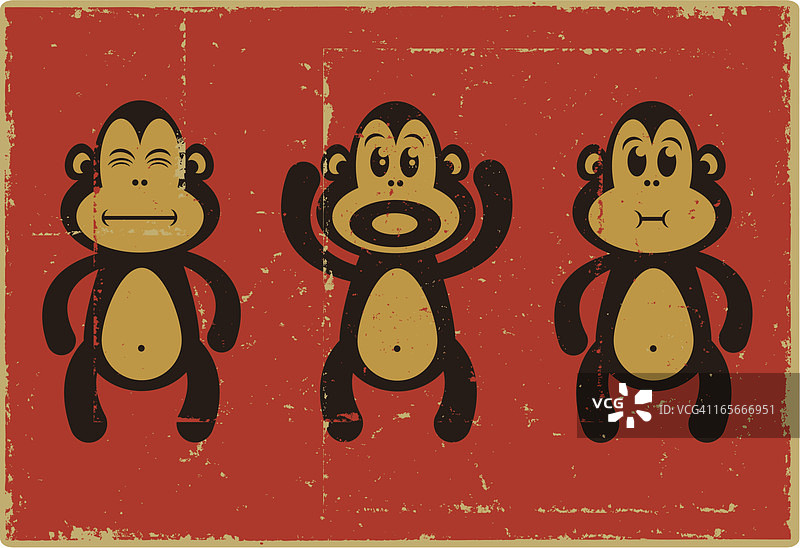 非礼勿视，非礼勿听，非礼勿言图片素材