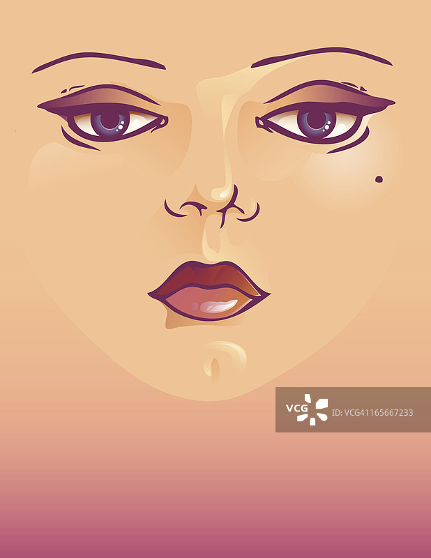 一位美丽年轻女人的脸庞图片素材